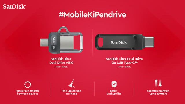 SanDisk Ultra Dual Drive Pendrive in Delhi at ₹ 1,344
