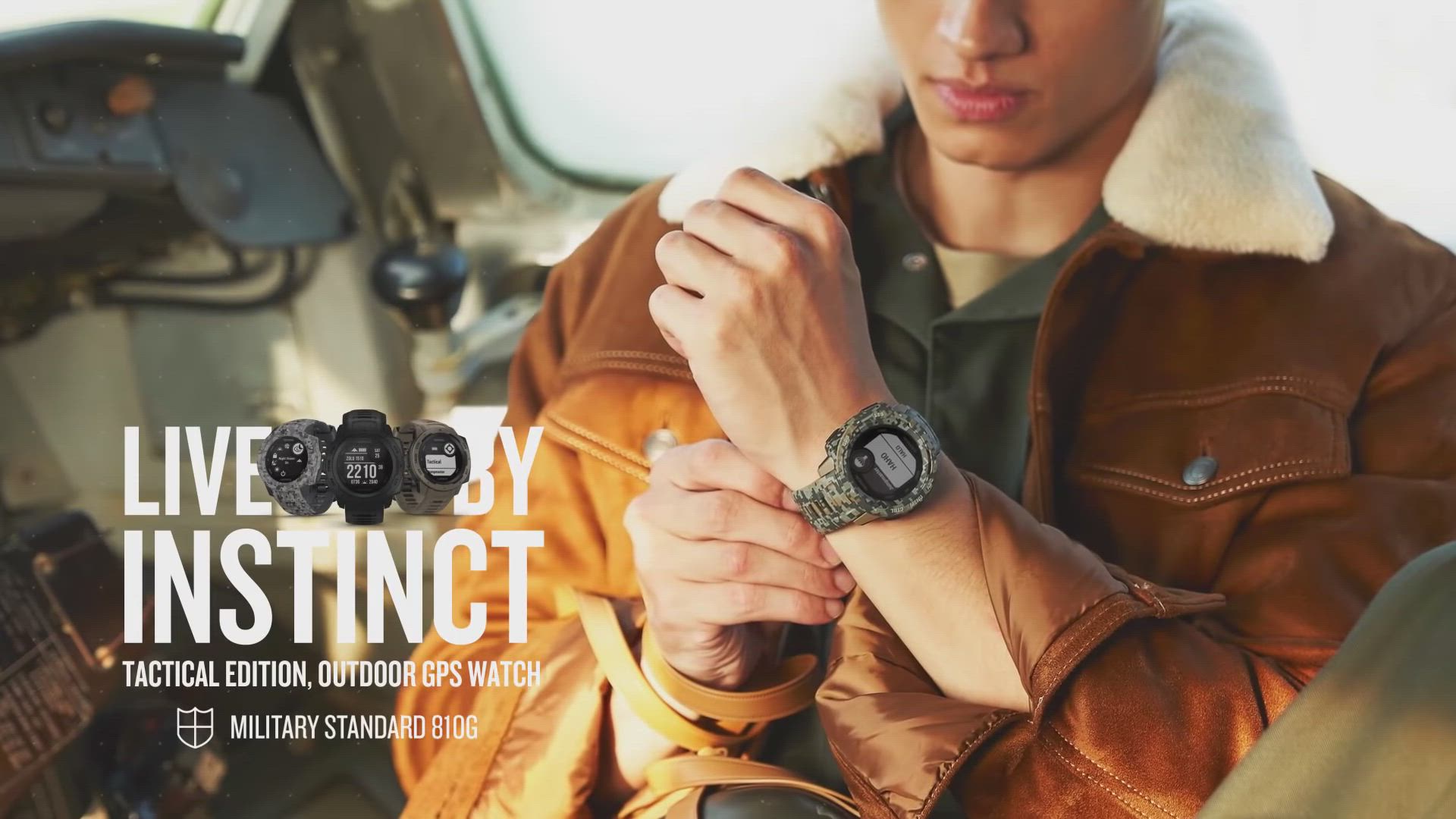 GARMIN Instinct Tactical Gps Running Smartwatch For Unisex (Brown