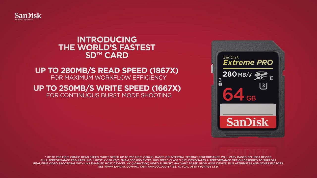 SanDisk Extreme SDHC/SDXC UHS-I 64GB Memory Card