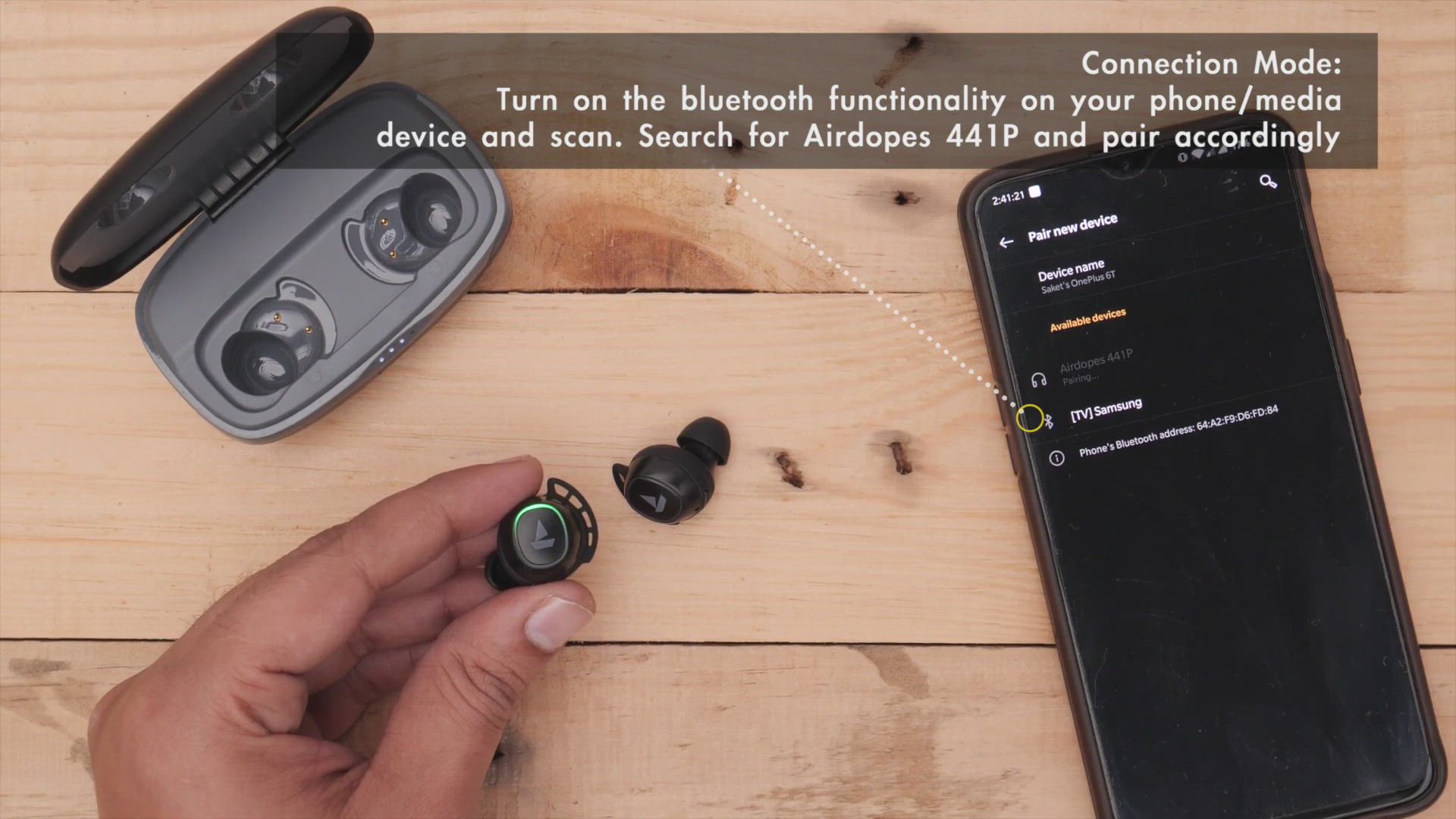 boAt Airdopes 441 Pro TWS Ear-Buds with IWP Technology (Sporty