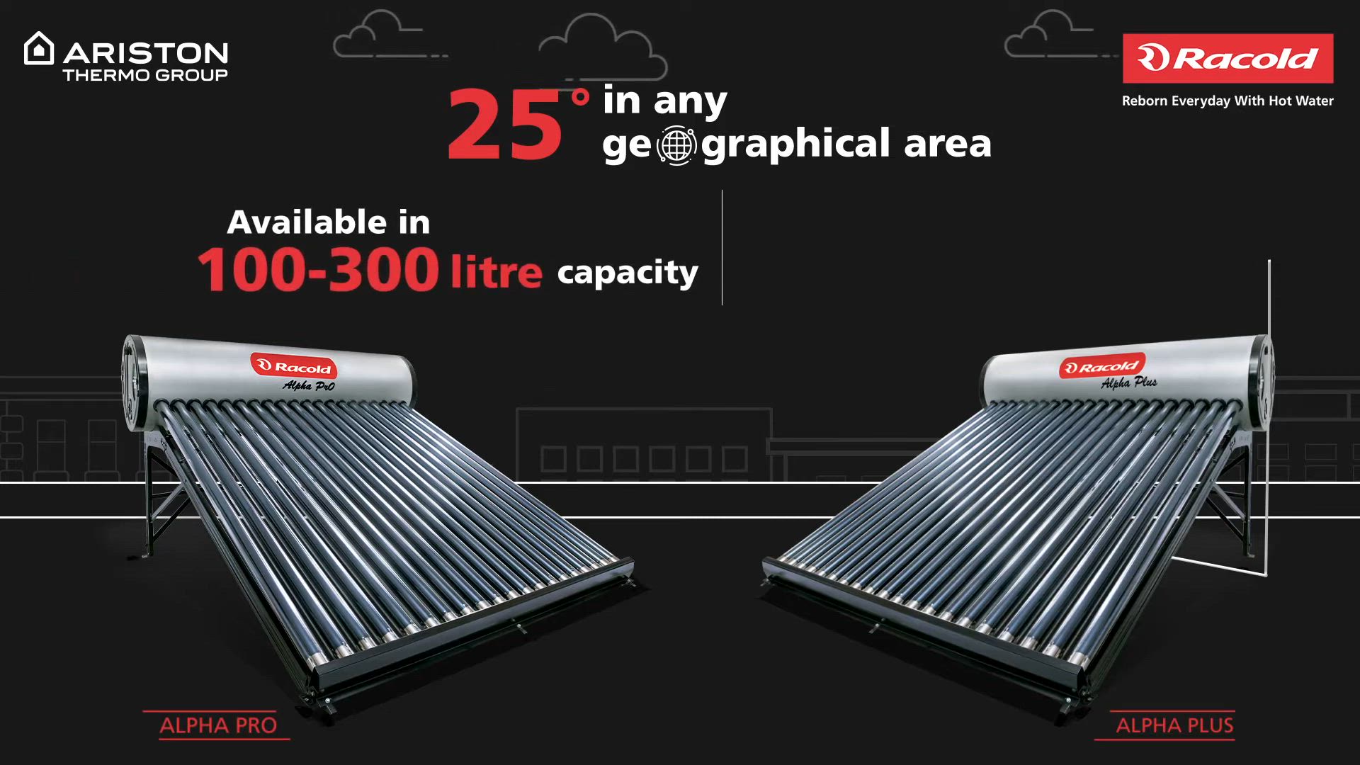 Racold Alpha Solar 500 Lpd Domestic Water Heater (304 ltr, Black