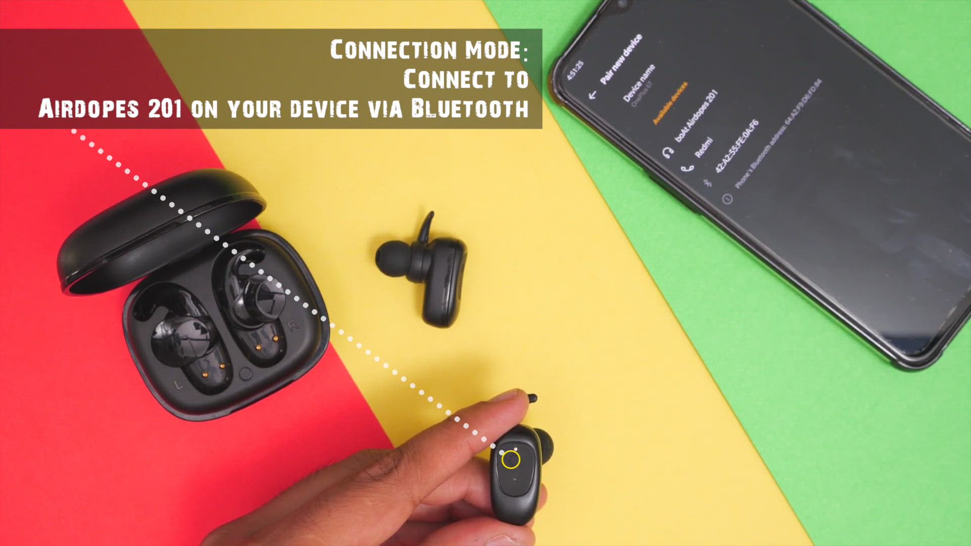 boAt Airdopes 201 Earbuds Bluetooth Headset (Viper Green, True