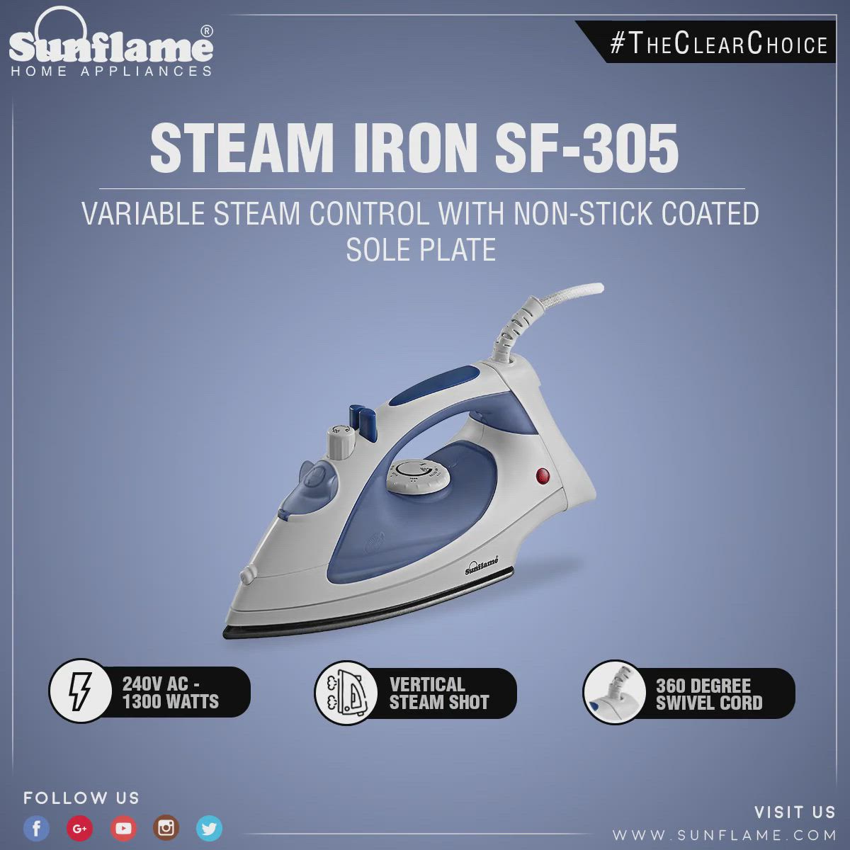 Sunflame Steam Iron SF 305 21248 I in Bangalore at 1 226 1 290 by Sunflame Brand Shop Justdial