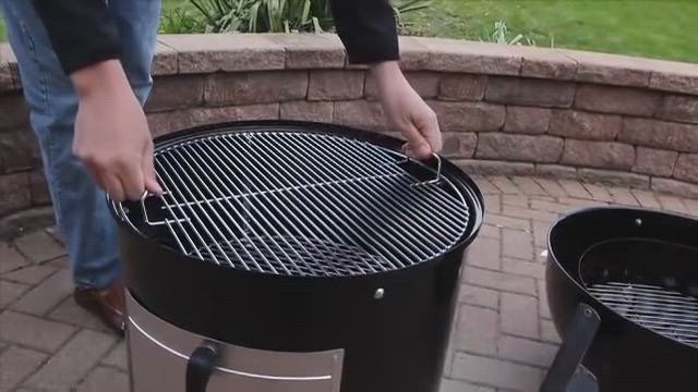 Weber Smokey Mountain Cooker Smoker 47cm Burners Barbeque