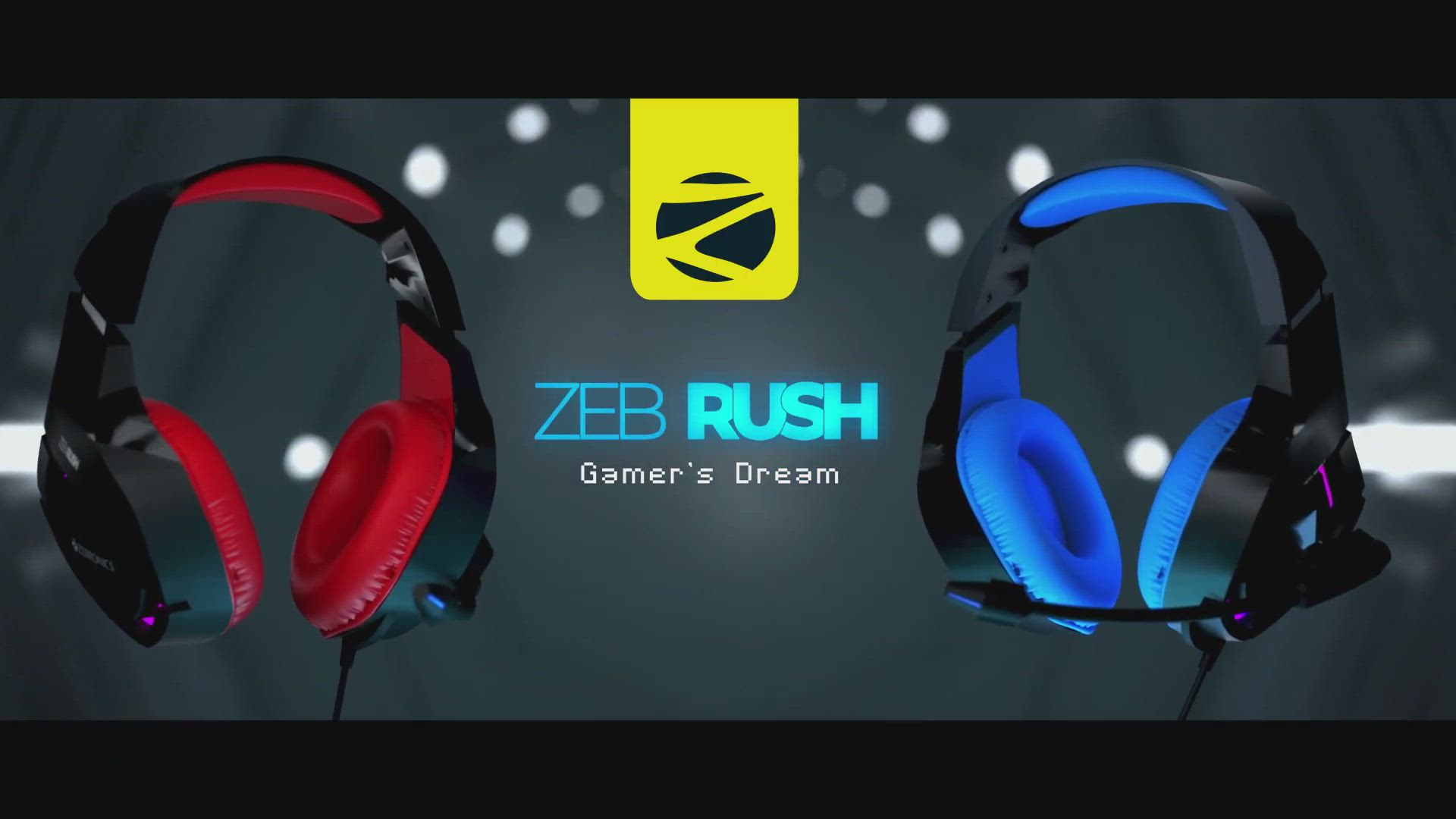 ZEBRONICS Zeb-Rush Premium gaming Headphone (Blue) in